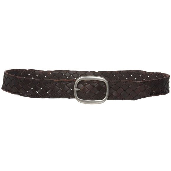 Womens 1 1/2" (38 Mm) Snap On Oval Braided Woven Oil Tanned Leather Belt,😍 - Picture 3 of 3